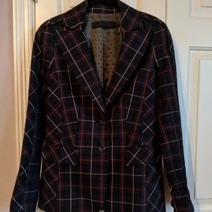 L.A.M.B. Plaid Window Pane Blazer